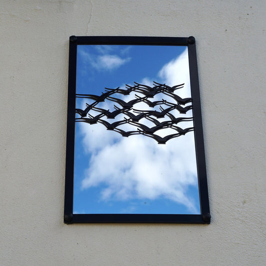 Flock of Birds, SunCatcher Garden Mirror Rectangular Design-1